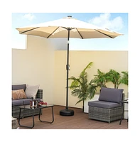 27 lbs Fillable Round Umbrella Base Stand for Yard Garden Poolside