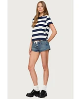 Edikted Women's Valetta Oversized Striped T Shirt