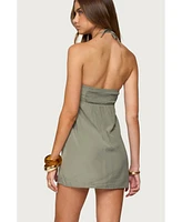 Edikted Women's Anetta Keyhole Halter Mini Dress