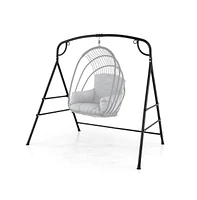 Outdoor Metal Swing Stand with 4 Support Bars and 2 Hanging Ways