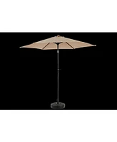 Flynama 9FT Outdoor Patio Table Umbrella with Push Button Tilt and Crank