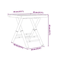 vidaXL Folding Patio Table 17.7"x17.7"x17.7" Bamboo