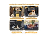 Dog Car Seat Cover for Small and Medium Dogs with Mesh Window