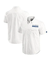 Darius Rucker Collection by Fanatics Men's Cream Los Angeles Dodgers Printed Button-Down Shirt