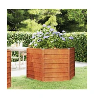 vidaXL Garden Raised Bed Rusty 50.8"x50.8"x30.3" Corten Steel