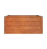 vidaXL Garden Raised Bed Rusty 39.4"x39.4"x17.7" Corten Steel