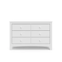Graco Noah 6 Drawer Double Dresser (White) - 6 Drawer Double Dresser for Kids