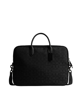 Coach Men's Theo Work Signature Jacquard Bag