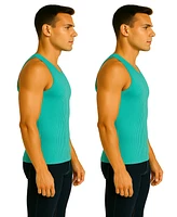 Galaxy By Harvic Men's 2-Pack Heavyweight Ribbed Tank Top
