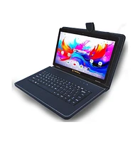 Linsay 10.1"Octa Core 256GB Storage Android 15 Tablet with Black Style Keyboard Premium Tablet Variety Applications