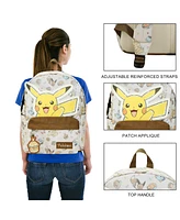 Pokemon Pikachu All-Over Print Characters 17” Adult Backpack
