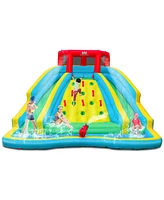 Gymax Inflatable Mighty Water Slide Park Bounce Splash Pool Without Blower