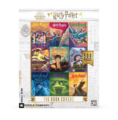 New York Puzzle Company Book Cover Collage 500 Piece Puzzle