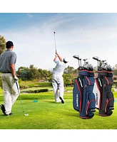 9.5 Inch Golf Cart Bag with 14 Way Dividers Top Organizer