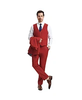 Stacy Adams Big & Tall Hybrid-Fit 3pc Notch Lapel Suit Set, Jacket Vest and Pants