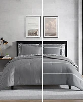 Eddie Bauer Chevron And Stripes Microfiber Reversible -Pc. Comforter Set