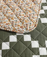 Eddie Bauer Diamond Floral Cotton Reversible -Pc. Quilt Set