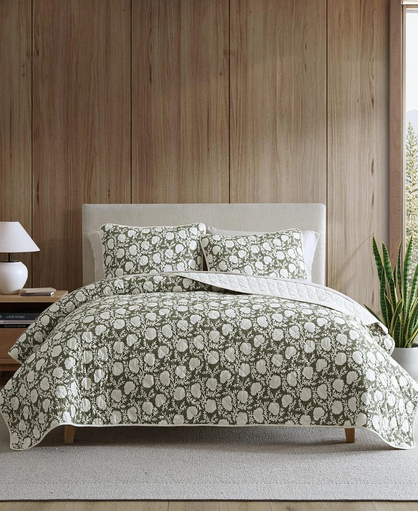Eddie Bauer Garden Bloom Cotton Reversible -Pc. Quilt Set