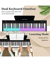 61-Key Portable Electronic Keyboard Piano Complete Digital Piano Set with Stand and Stool