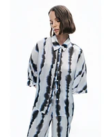 Nocturne Women's Tie-Dye Patterned Shirt