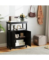 Volenca Bathroom Floor Cabinet Freestanding Storage Organizer with Open Compartment