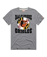 Homage Men's Gray Baltimore Orioles Hyper Local Tri-Blend T-Shirt