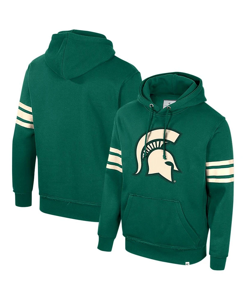 Colosseum Men's Green Michigan State Spartans Saluting Pullover Hoodie
