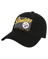 Outerstuff Big Boys and Girls Black Pittsburgh Steelers Retro Wooly Adjustable Hat