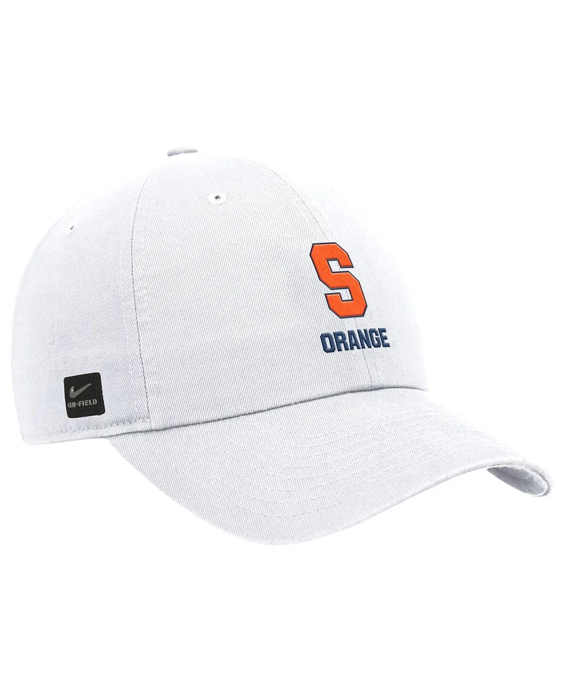 Nike Men's White Syracuse Orange 2025 On-Field Club Adjustable Hat