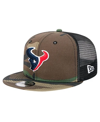 New Era Big Boys and Girls Camo Houston Texans Main Trucker 9FIFTY Snapback Hat