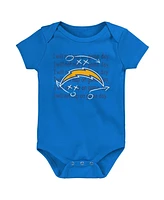 Outerstuff Baby Boys and Girls 3-Pack Los Angeles Chargers Team Starter Bodysuit Set