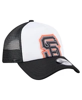 New Era Toddler White/Black San Francisco Giants Painted A-Frame 9FORTY Trucker Adjustable Hat