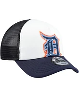 New Era Toddler White/Navy Detroit Tigers Painted A-Frame 9FORTY Trucker Adjustable Hat