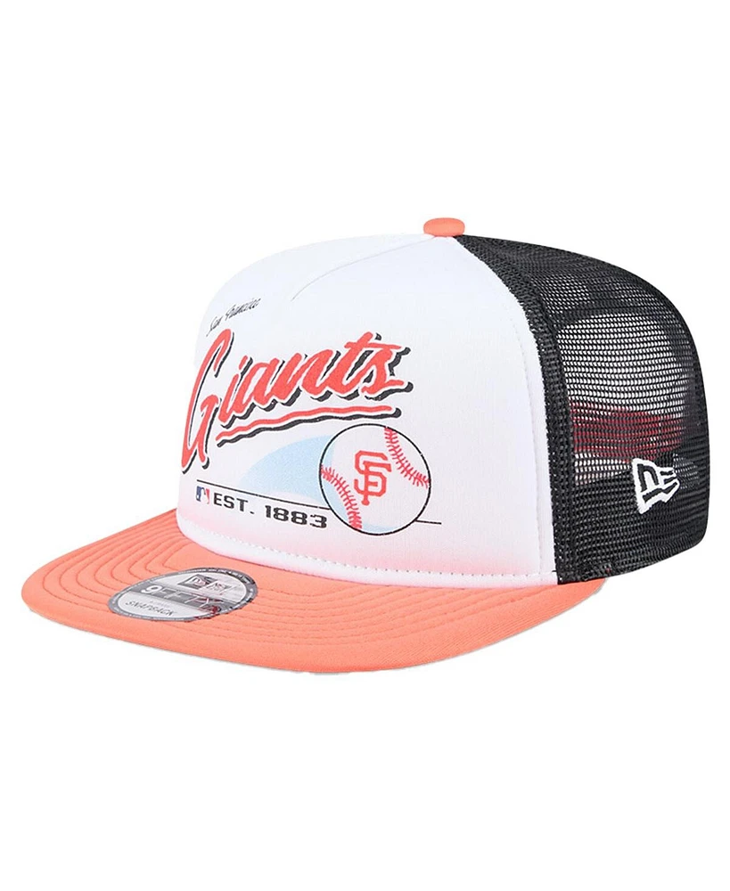 New Era Big Boys and Girls White San Francisco Giants Retro 9FIFTY Snapback Hat