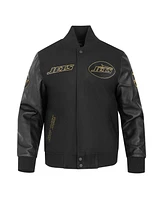 Pro Standard Men's Black New York Jets Full-Zip Varsity Jacket