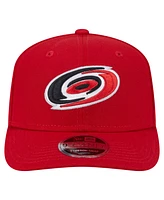 New Era Men's Red Carolina Hurricanes Logo Basic 9SEVENTY Adjustable Hat