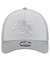New Era Men's Gray Tom and Jerry Tonal 9FORTY Adjustable Trucker Hat