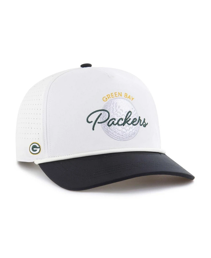 '47 Brand Men's White/Black Green Bay Packers Gimmie Golf Hitch Rope Adjustable Hat
