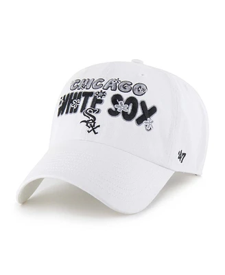 '47 Brand Women's White Chicago White Sox Flower Power Clean Up Adjustable Hat