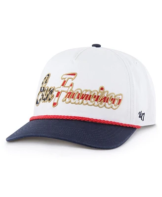'47 Brand Men's White San Francisco 49ers Patriotic Overhand Hitch Adjustable Hat