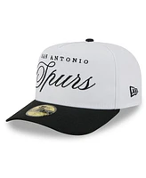 New Era Men's White/Black San Antonio Spurs 2025 Nba Draft A-Frame 59FIFTY Fitted Hat