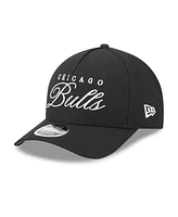 New Era Men's Black Chicago Bulls 2025 Nba Draft M-Crown A-Frame 9FORTY Adjustable Hat