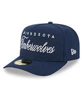 New Era Men's Navy Minnesota Timberwolves 2025 Nba Draft A-Frame 59FIFTY Fitted Hat
