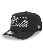 New Era Men's Black Chicago Bulls 2025 Nba Draft A-Frame 59FIFTY Fitted Hat