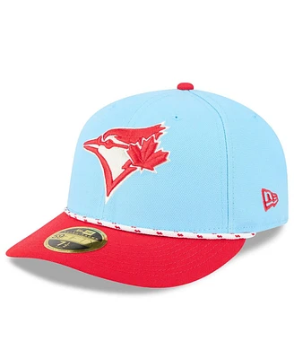 New Era Men's Light Blue/Red Toronto Blue Jays 2025 Canada Day Low Profile 59FIFTY Fitted Hat