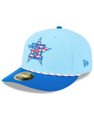 New Era Men's Light Blue/Blue Houston Astros 2025 Fourth of July Low Profile 59FIFTY Fitted Hat