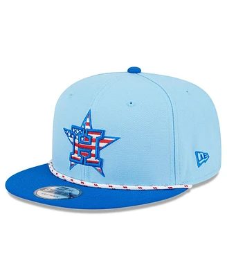 New Era Men's Light Blue/Blue Houston Astros 2025 Fourth of July 9FIFTY Snapback Hat