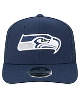 New Era Men's College Navy Seattle Seahawks Team Collection 9SEVENTY Stretch-Snap Adjustable Hat
