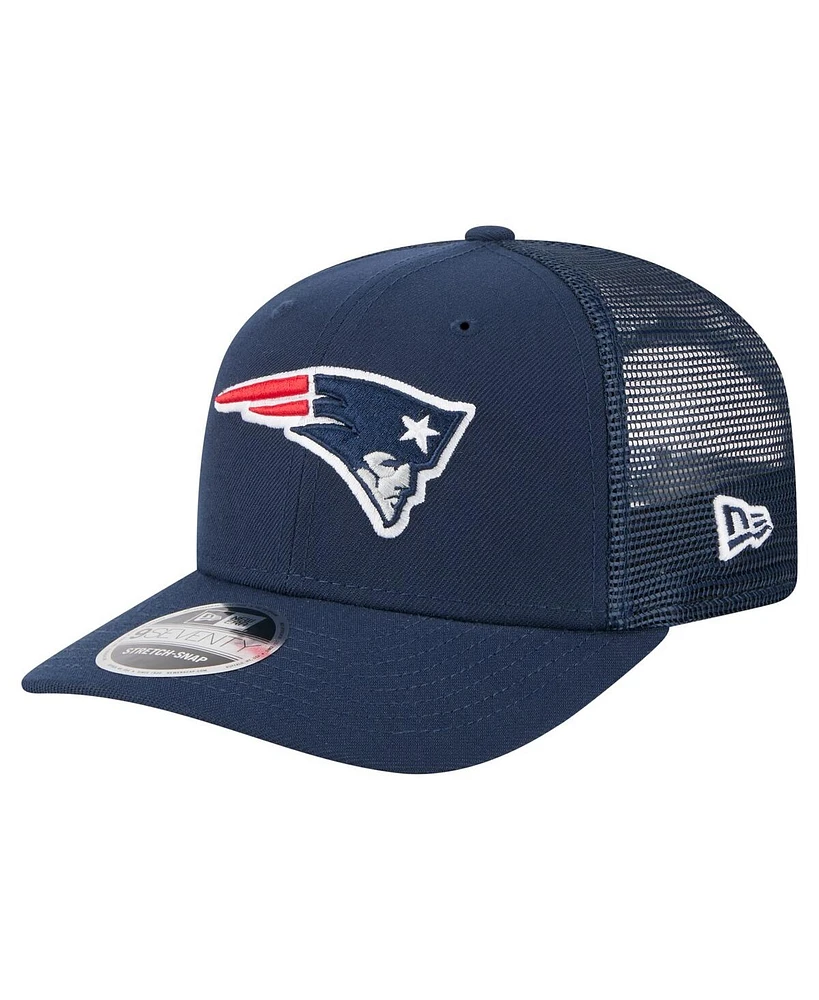 New Era Men's Navy New England Patriots Team Collection 9SEVENTY Stretch-Snap Adjustable Hat