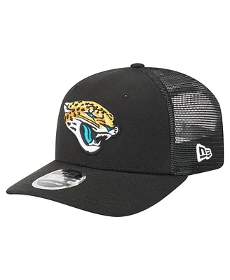 New Era Men's Black Jacksonville Jaguars Team Collection 9SEVENTY Stretch-Snap Adjustable Hat